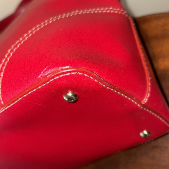 Ralph Lauren  shoulder bag  Crossbody  Satchel  leather Red excellent condition - Picture 13 of 16